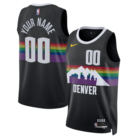 Denver Nuggets Nike Black 2025/26 City Edition Swingman Custom Jersey