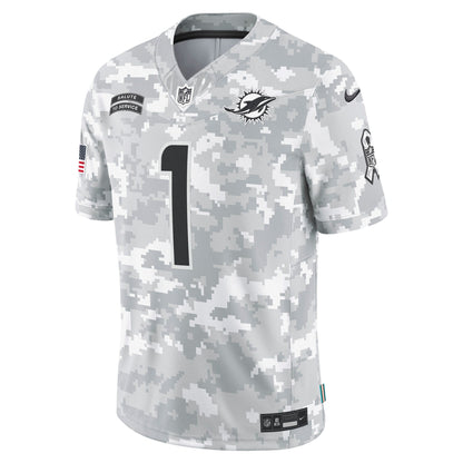 Tua Tagovailoa Miami Dolphins Nike 2024 Salute to Service Limited Jersey - Arctic Camo