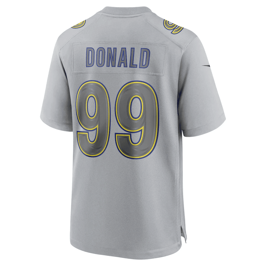 Aaron Donald 99 Los Angeles Rams Men Atmosphere Fashion Game Jersey - Gray