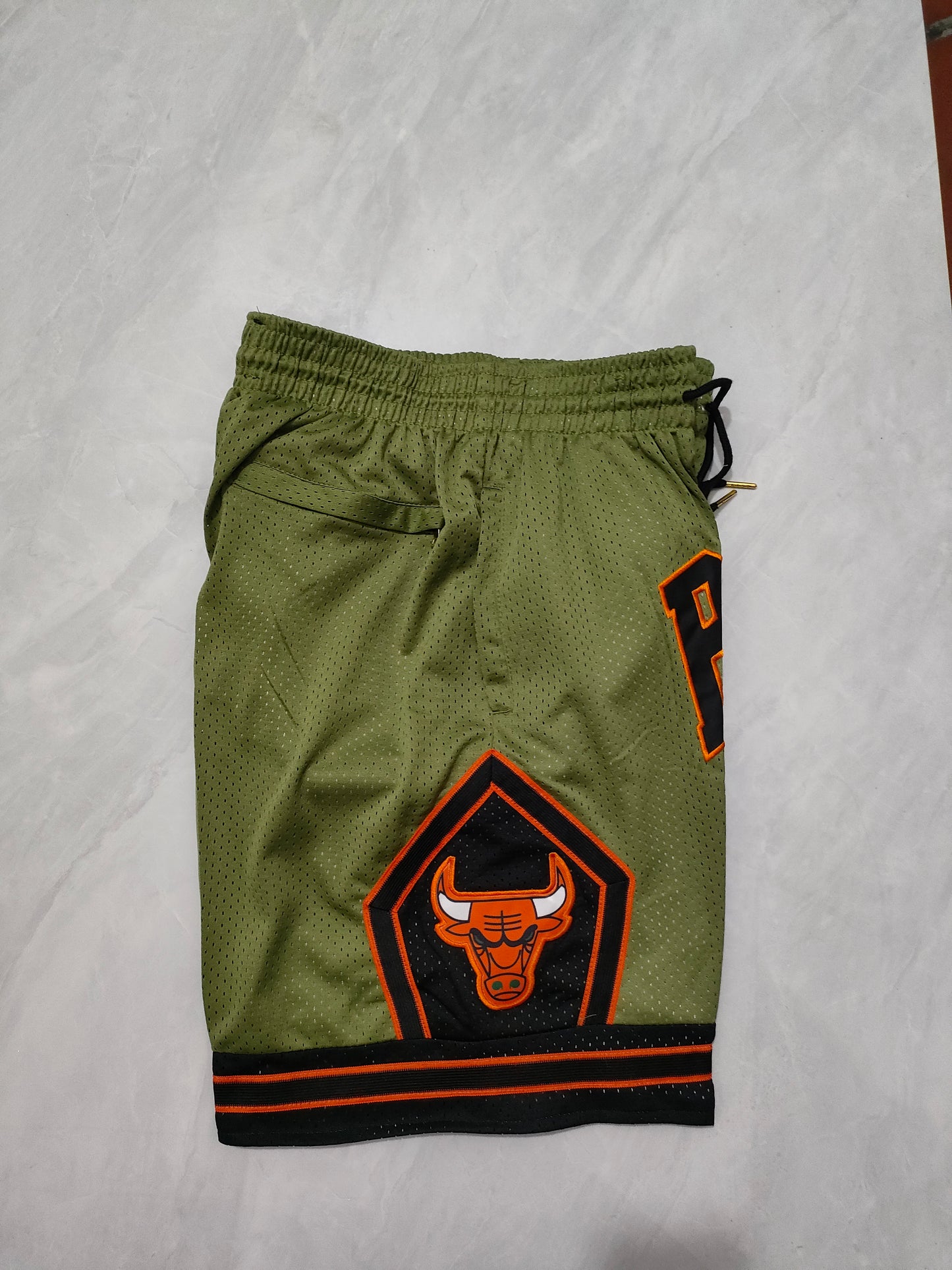 JUST DON Chicago Bulls Green Pocket Shorts