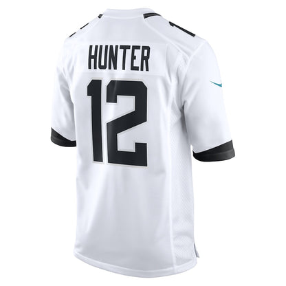 Jacksonville Jaguars Travis Hunter Nike White 2025 NFL Draft First Round Pick Game Player Jersey