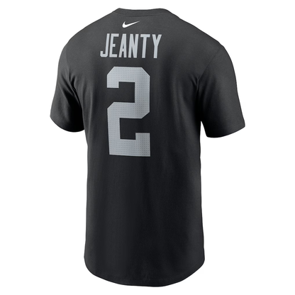 Men's Las Vegas Raiders Ashton Jeanty Nike Black Name & Number T-Shirt