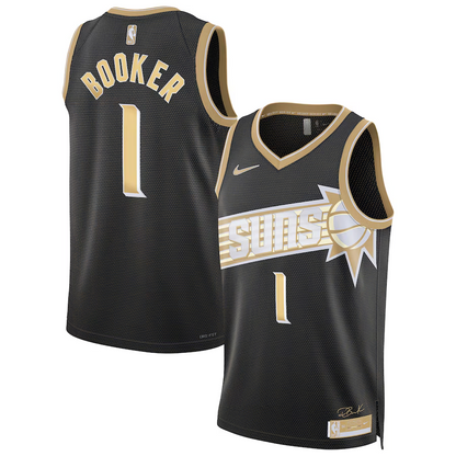 24 Suns #1 Booker Black and Gold Jersey