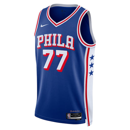 Unisex Philadelphia 76ers V. J. Edgecombe Nike Royal 2025 NBA Draft First Round Pick Swingman Jersey - Icon Edition