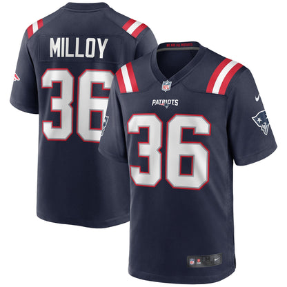 Lawyer Milloy New England Patriots Nike Game Retired   Jersey - Navy