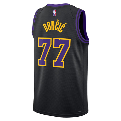 Los Angeles Lakers Luka Dončić Nike Black 2025/26 Swingman Jersey - City Edition