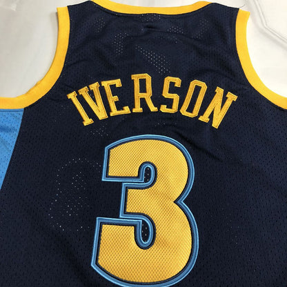 Allen Iverson Denver Nuggets Black and blue 3 MN
