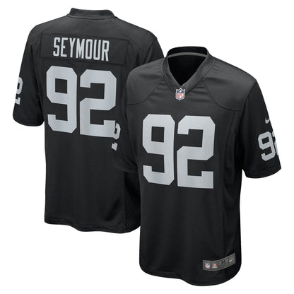 Richard Seymour Las Vegas Raiders Nike Retired   Game Jersey - Black