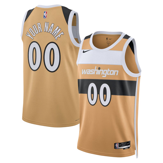 Washington Wizards Nike Gold 2025/26 City Edition Swingman Custom Jersey