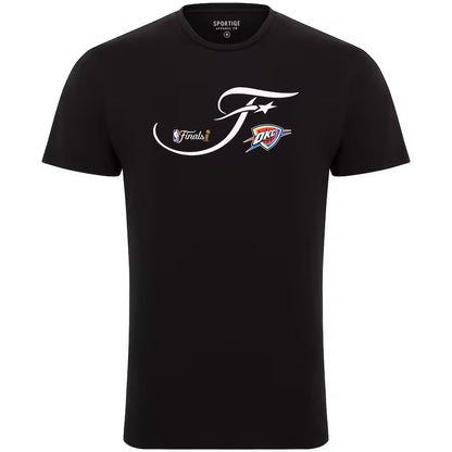 Unisex Oklahoma City Thunder Sportiqe Black 2025 NBA Finals Bingham Premium T-Shirt