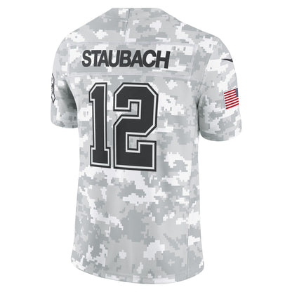 Roger Staubach Dallas Cowboys Nike 2024 Salute to Service Retired   Limited Jersey - Arctic Camo