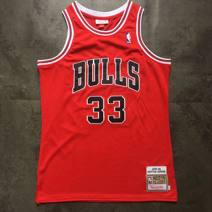 Chicago Bulls Scottie Pippen Thorwback Red Jersey