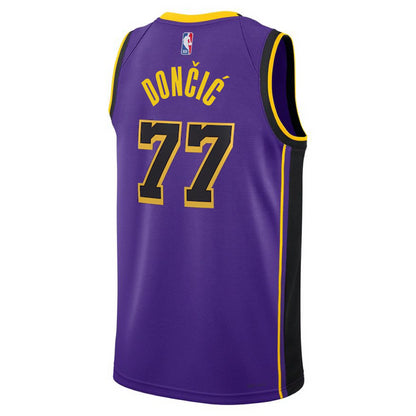 Los Angeles Lakers Jordan Brand Statement Edition Swingman Jersey - Purple - Luka Dončić