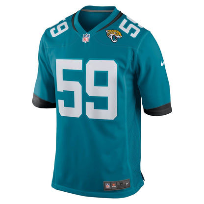 Myles Cole Jacksonville Jaguars Nike Team Game Jersey -  Teal