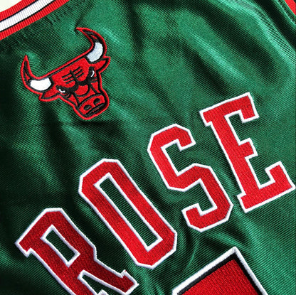 Derrick Rose Chicago Bulls Green Thorwback Jersey