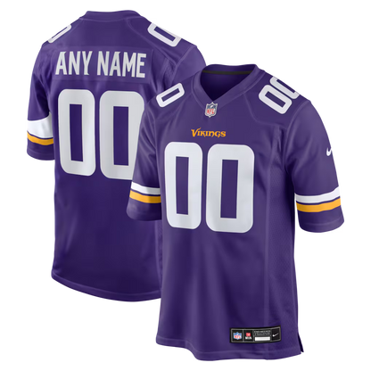 Custom Minnesota Vikings Purple Game Jersey