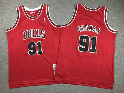 Youth Dennis Rodman Chicago Bulls #91 Embroidered Jersey