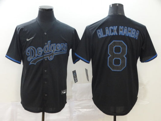 Men's Los Angeles Dodgers Kris Bryant #8 Black Mamba Player Jersey