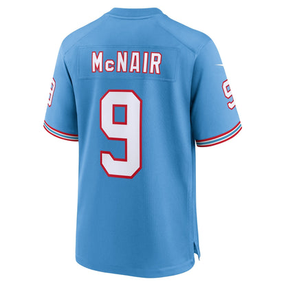 Steve McNair Tennessee Titans Nike Oilers Throwback Retired   Game Jersey - Light Blue