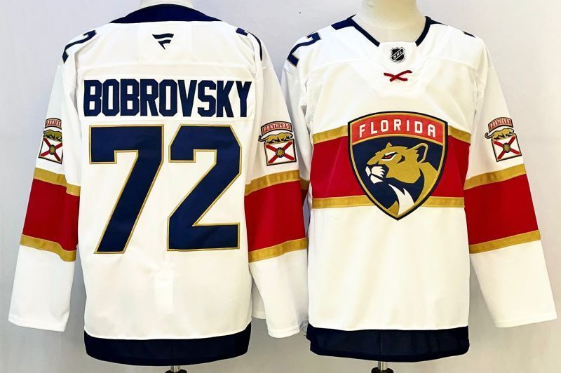 Men's Florida Panthers Sergei Bobrovsky #72  White Player Jersey
