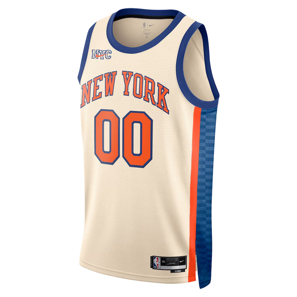 New York Knicks Nike Cream 2025/26 City Edition Swingman Custom Jersey