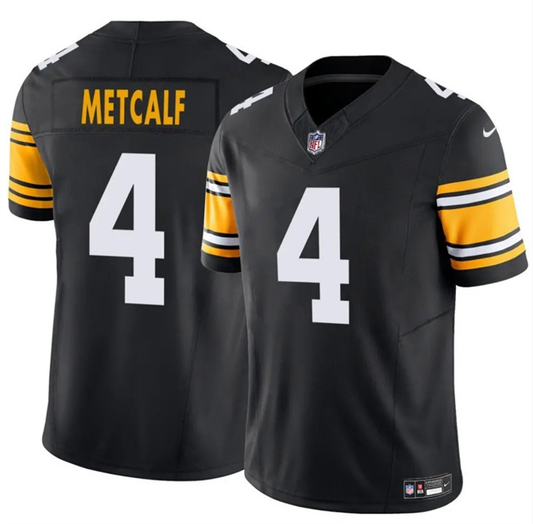 DK Metcalf #4 Pittsburgh Steelers Black Game Jersey