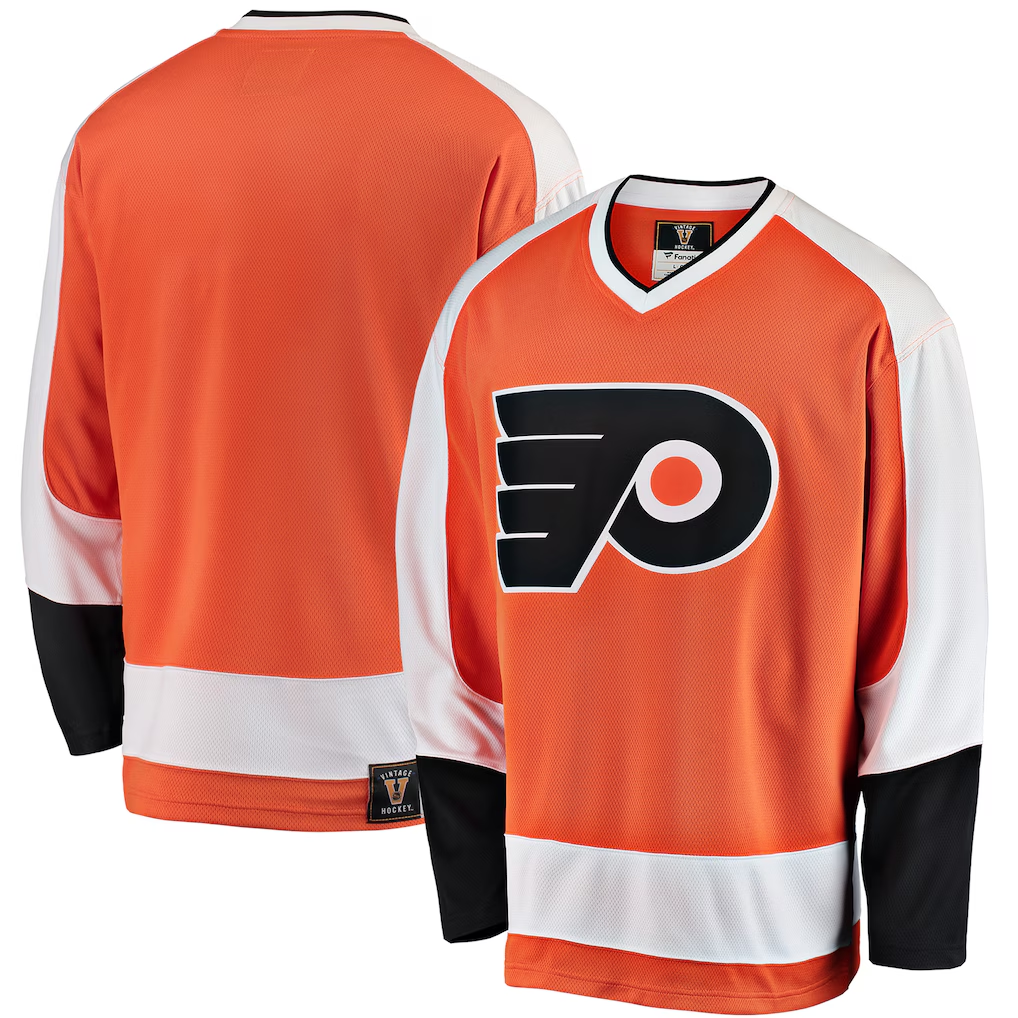 Men's Philadelphia Flyers Orange Premier Breakaway Heritage Blank Jersey