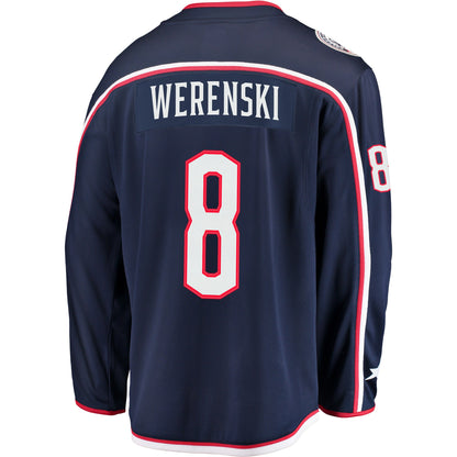 Zach Werenski Columbus Blue Jackets   Breakaway Jersey - Navy