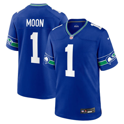 Warren Moon Seattle Seahawks Nike Throwback Retired   Game Jersey - Royal