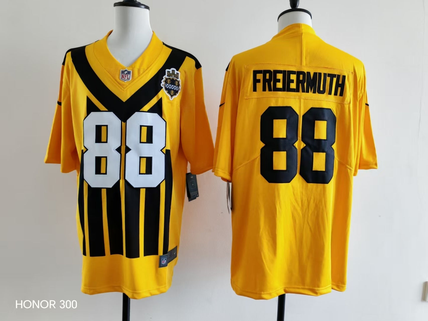 Men's Pittsburgh Steelers Pat Freiermuth Nike Jersey -  Retro Yellow-1