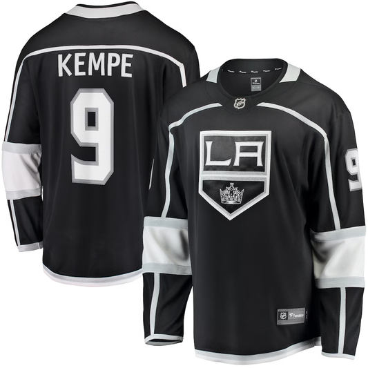 Men's Los Angeles Kings Adrian Kempe #9  Black Home Breakaway Player Jersey