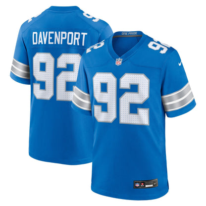 Marcus Davenport Detroit Lions Nike Team Game Jersey -  Blue
