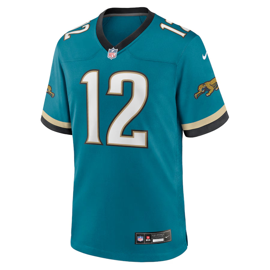 Men's Jacksonville Jaguars Travis Hunter Nike Teal 2025 NFL Draft First Round Pick 2nd Alternate Game Jersey