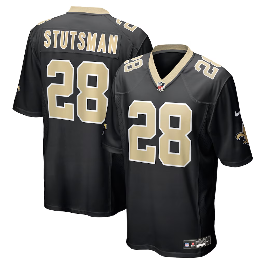 Men's Nike Danny Stutsman Black New Orleans Saints Team Game Jersey