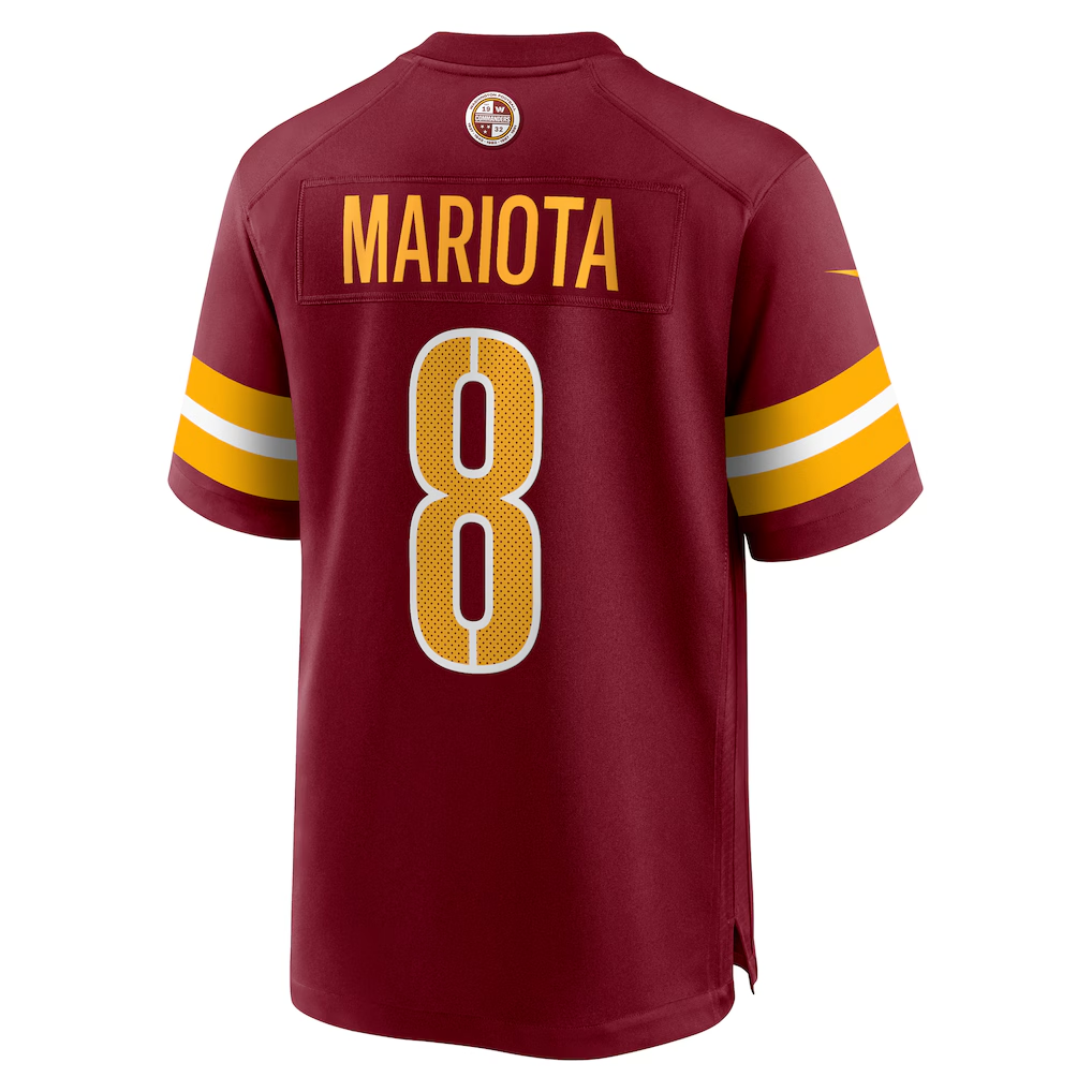 Men's Nike Marcus Mariota Burgundy Washington Commanders Team Game Jersey