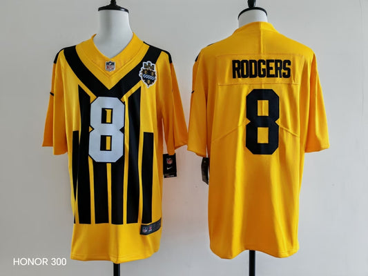 Men's Pittsburgh Steelers Aaron Rodgers Nike Jersey -  Retro Yellow-1