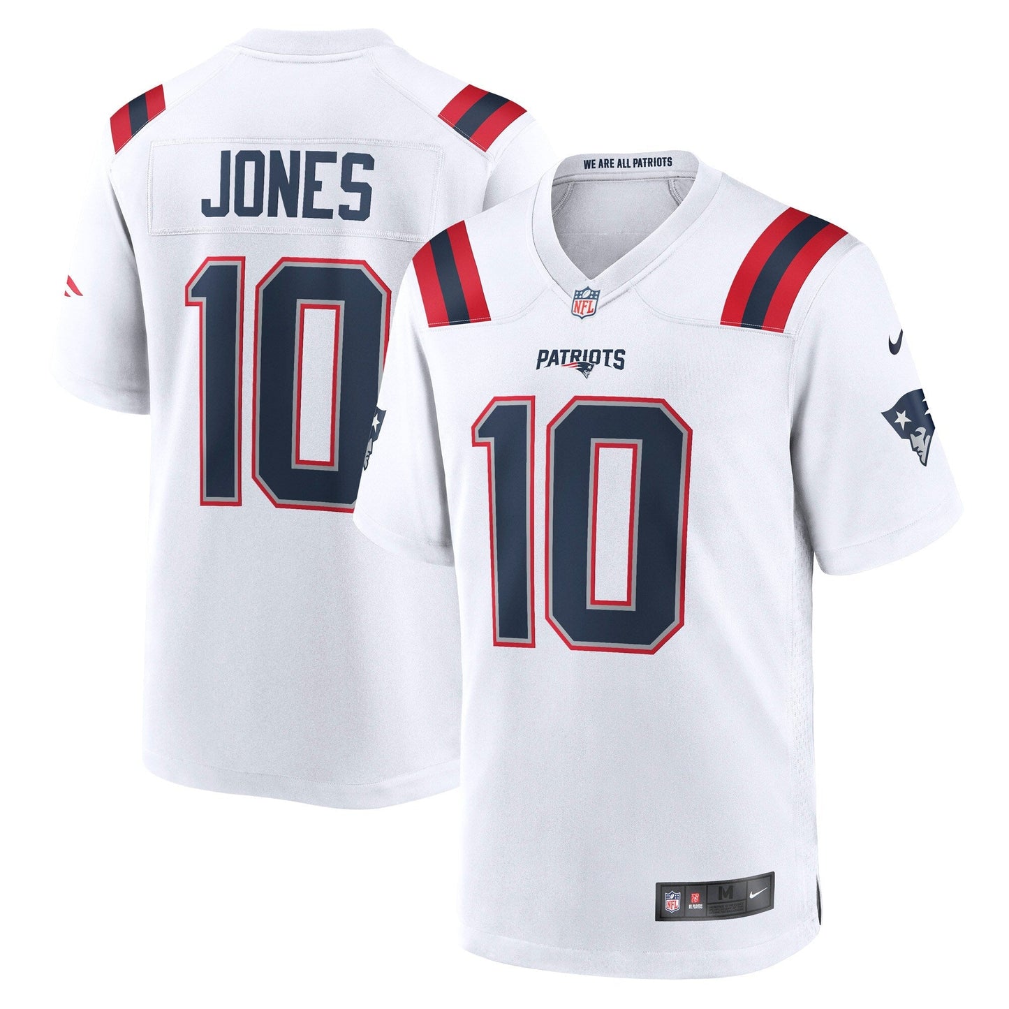 Mac Jones New England Patriots Nike   Game Jersey - White