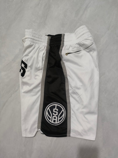 JUST DON San Antonio Spurs White Pocket Shorts