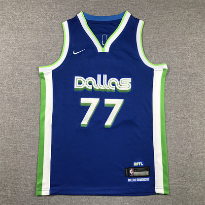 Youth Luka Dončić Dallas Mavericks #77 City Edition Embroidered  Jersey