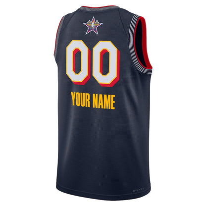 Custom Brand Navy 2025 NBA All-Star Game Swingman Jersey