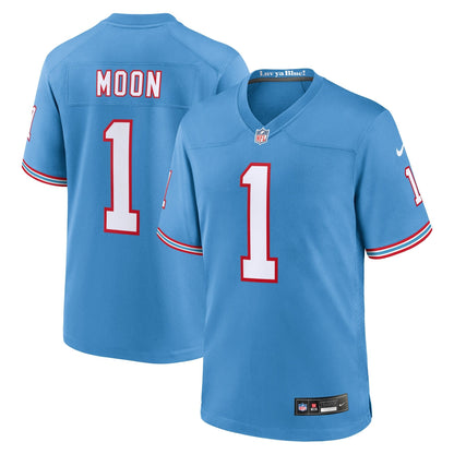 Warren Moon Tennessee Titans Nike Oilers Throwback Retired   Game Jersey - Light Blue