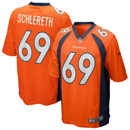 Mark Schlereth Denver Broncos Nike Game Retired   Jersey - Orange