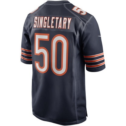 Mike Singletary Chicago Bears Nike Game Retired   Jersey - Navy