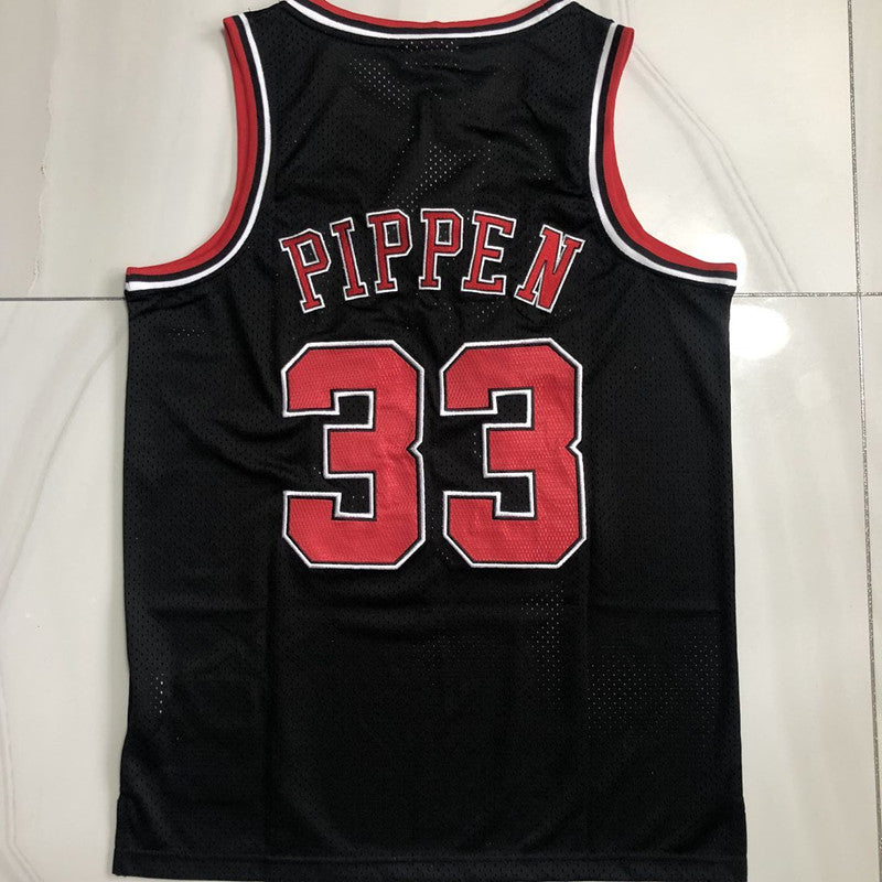 Chicago Bulls  Scottie Pippen Thorwback Black Jersey