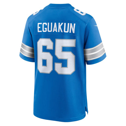 Kingsley Eguakun Detroit Lions Nike Game Jersey -  Blue