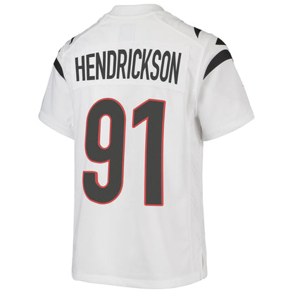 Super Bowl LVI Champions Cincinnati Bengals Trey Hendrickson 91 White Youth's Jersey Jersey