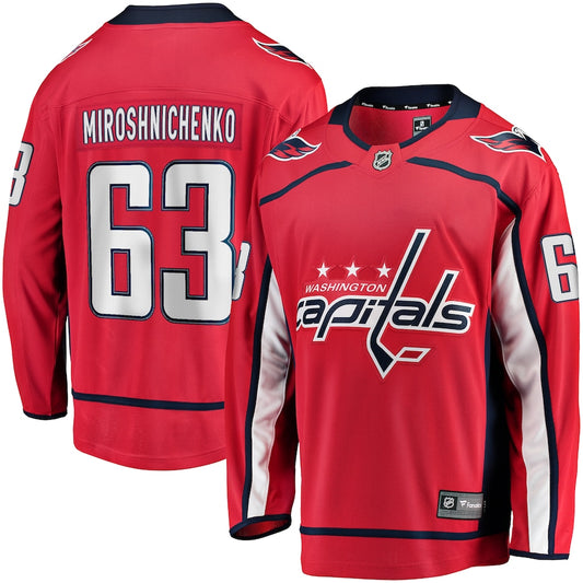 Men's Washington Capitals Ivan Miroshnichenko Fanatics Red Home Premier Breakaway Jersey