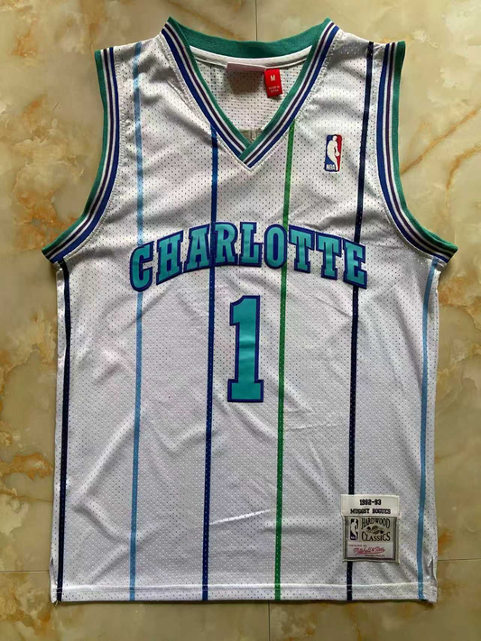 Charlotte Hornets Muggsy Bogues #1 1992-93 Throwback — Jersey