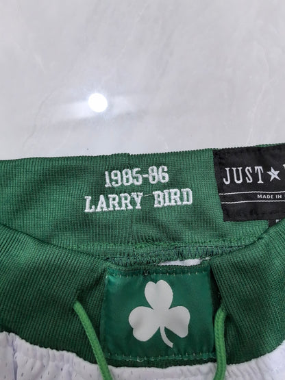 JUST DON Boston Celtics White Pocket Shorts