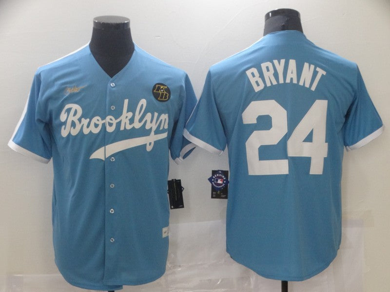Men's Los Angeles Dodgers Kris Bryant #24 Light Blue Replica Baseball Jersey